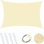 Voile d'ombrage rectangulaire 2x3m, abri de jardin 95% uv block sunscreen auvent toile ombrage tanche ...