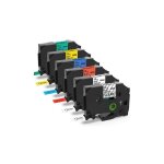 6x compatible ruban d'tiquettes replacement pour brother p - touch 12mm x 8m 0, 47 pour pt - 1000 1005 ...