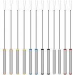 Fourchettes  fondue 12 pices, fourchettes  fondue en acier inoxydable de 24 cm avec manche rsistant ...