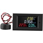 Voltm�tre et amp�rem�tre num�rique multifonctionnel, ac 80 - 300v, �cran lcd couleur, avec transformateur ...
