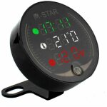 Voltm�tre atv moto 4 en 1 + horloge �lectronique + thermom�tre + chronom�tre testeur de tension de temp�rature ...