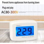 Voltm�tre lcd num�rique r�tro�clairage bleu 220v, panneau testeur tension prise ue, dm55 - 1 ac 80 - ...
