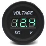 Voltmetre led numerique impermeable a l'eau de 12v - 24v dc voiture moto (vert)