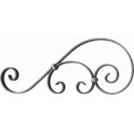Volute en s in�gale coupe droite - hauteur 470mm largeur 180mm plat lisse 20x6mm - fer forg� - � souder ...