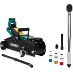Vonroc - coffret de changement de pneus cric chariot 2000 kg. et cl dynamomtrique   - jeu de 3 douilles ...