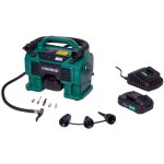 Vonroc - compresseur � batterie 20v et prise allume - cigare 12v vpower ? 11 bar - 2 batteries 2. 0ah, ...