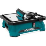 Vonroc - coupe - carreaux 650w - 180mm - r�servoir d'eau int�gr� - plan de travail en acier inoxydable ...