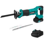 Vonroc - scie  guichet sans fil 20v - 3 lames de scie incluses - batterie 2. 0ah et chargeur inclus