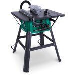 Vonroc - scie sur table 1500w - lame de scie 210mm - guide parall�le, guide d'onglet, support inclus
