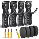 Vounot - lot de 4 supports de v�lo mural avec coussinets de protection - crochet de mur - rangement suspendu ...