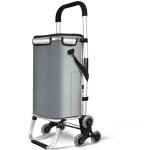 Vounot - chariot de courses 3 en 1 pliable aluminium - sac impermable avec compartiment isotherme - ...