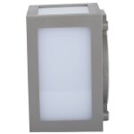 V - tac vt - 822 applique murale cube led 12w lanterne couleur gris blanc chaud 3000k ip65 - sku 218337 ...