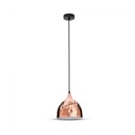 Lampe suspendue rtro pendule salon plafond projecteurs finition marteau projecteur optique or rose v ...