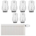 Vtizikl lot de 6 t�tes thermostatiques pour radiateur - valve de refroidissement intelligente - t�te ...