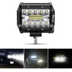 Vtizikl barre lumineuse de travail led 4  60 w, faisceau led 10 800 lm, �tanche ip67, feu antibrouillard ...