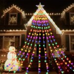 Vtizikl guirlande lumineuse sapin de noel avec etoile, 3. 85m guirlandes lumineuse arbre noel, avec tlcomman ...