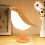 Vtizikl lampe de chevet tactile en �rable, lampe de table rechargeable avec 3 modes d'intensit�, d�coration ...