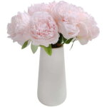 Vurahome - 2 bouquets de pivoines artificielles, 10 t�tes, feuilles de fleurs en soie, pour la maison, ...