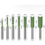 Vurahome - pack de de 7 fraises � bois professionnelles (3 - 12mm) - , xu, tige 6mm double cannelure ...