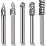 Vuszr - 5 mches / fraises de 8 mm en carbure de tungstne rotatif tige cylindrique en meule  matrice ...