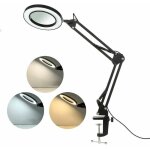 Lampe loupe  led avec pince, loupe avec lumire de 8 dioptries lampe de loupe claires 3 couleurs bras ...