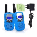 Vuszr - talkies walkies rechargeables - enfants - 3 km de long distance - interphone cadeau de noël (bleu) ... Vuszr - talkies walkies rechargeables - enfants - 3 km de long distance - interphone cadeau de noël (bleu) ...