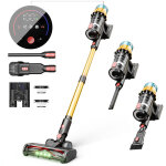 Vuszr v22 aspirateur balai sans fil, 650w / 40kpa / 40mins, aspirateur sans fil avec �cran led, filtration ...