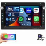 Pour vw golf mk4 passat b5 polo 9n sharan t5 android carplay autoradio gps wifi 4 + 64g cam
