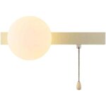 Wall mount lamp globe glass wall sconce lighting with pull chain switch wall lights long rectangle metal ...