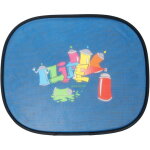 Ensemble de protection solaire graffiti, deux pare - soleil bleus