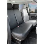 Walser - housse de siège transporter en simili cuir pour vw t5, double banquette avant pliable Walser - housse de siège transporter en simili cuir pour vw t5, double banquette avant pliable
