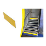 Wattelez - plaque contremarche m�tal waccess � coller 100 x 3000 mm - jaune - 810329j