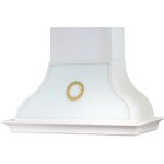 Webmarketpoint - hotte aspirante hermitage en inox et structure bois 120 cm