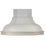 Webmarketpoint - hotte de cuisine d'angle rustique blanche contea avec cadre en bois incrust couleur ...