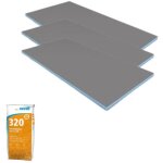 Pack 3 panneaux de construction wedi 125 x 60 x 1 cm + colle  carrelage universelle 320