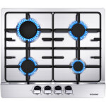 Wehimo plaque gaz 4 feux inox, plaque de cuisson gaz 4 feux encastrable, table gaz 4 foyer, gaz ville ...