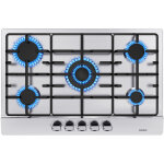 Wehimo plaque gaz 5 feux inox, plaque de cuisson gaz 5 feux encastrable, table gaz 5 foyer, gaz ville ...