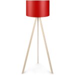 Lampadaire en 70% mdf / 30% pvc couleur rouge crme