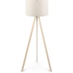 Wellhome - lampadaire avec 70% mdf / 30% pvc tissu couleur crme chne