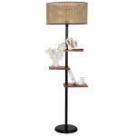 Wellhome - lampe à pied avec du métal, noir marron, 45x45x170 cm, casquillo e 27 max 60 w Wellhome - lampe à pied avec du métal, noir marron, 45x45x170 cm, casquillo e 27 max 60 w