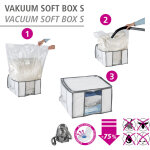 Housse rangement sous vide avec bo�te de rangement, soft box s, 75% d'�conomie de place, prot�ge les ...