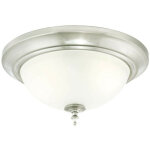 Plafonnier harwell nickel bross� 2 ampoules