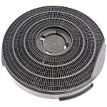 Filtre charbon rond type 34 255mm 290g (� l'unit�) (481281718531, 484000008610) hotte aeg, ariston hotpoint, ...