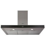 Whirlpool - hotte d�corative murale 90cm 69db 713m3 / h inox / noir akr759 / 1ix