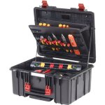 Wiha - valise � outils xl 2 trolley avec roulettes et poign�e t�lescopique electric 60 pcs. pour �lectriciens ...