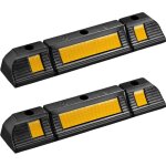 Wiltec 2x but�e de roue 60 x 12 x 8 cm ? en caoutchouc ? 2, 5 kg / pi�ce ? avec r�flecteurs ? aide au ...