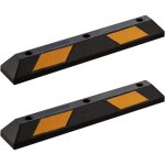 2x but�e de roue 90 x 15 x 10 cm ? en caoutchouc ? 6, 2 kg / pi�ce ? avec r�flecteurs ? aide au stationnement ...