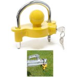 Wiltec - antivol avec anneau et cadenas remorque caravane / serrure timon 50mm