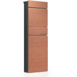 Wiltec - bote aux lettres et colis avec porte journaux verrouillable 39, 5 x 14, 1 x 115 cm couleur ...