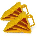Cales de roue robustes en pe - hd, 166 x 75 x 94 mm, capacité de 2 tonnes par paire, avec surface antidérapant ... Cales de roue robustes en pe - hd, 166 x 75 x 94 mm, capacité de 2 tonnes par paire, avec surface antidérapant ...